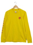 Vorschaubild 1 von Herren Langarmshirt Gr. 46/S Gelb Sportlich Logo Baumwolle