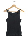 Vorschaubild 3 von Top Damen Gr. 38/M Schwarz Baumwolle Polyamid Elasthan Uni Basic
