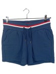 Vorschaubild 1 von Shorts Damen Gr. W31/40/L Blau Baumwolle Elasthan Gestreift Logo
