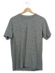 Vorschaubild 1 von T-Shirt Herren Gr. 50/L Grau Polyester Meliert Casual Kurzarm Freizeit