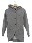 Vorschaubild 1 von Alife and Kickin Damen Sweatjacke Kapuze Freizeit Grau Meliert Gr. 36 S