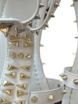 Vorschaubild 3 von Sandalen mit Nieten Damen Gr. 40 Weiß Freizeit Schnallen Reißverschluss