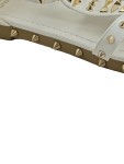Vorschaubild 4 von Sandalen mit Nieten Damen Gr. 40 Weiß Freizeit Schnallen Reißverschluss