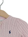 Vorschaubild 3 von Strickjacke Rosa Zopfstrick Gr. 80 Mädchen Baumwolle