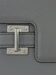 Vorschaubild 3 von Damen Clutch Grau Leder Elegant Abendtasche Klein