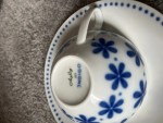 Vorschaubild 1 von Kaffeetasse Untertasse Indigo Porzellan Blau Blumenmuster 2tlg