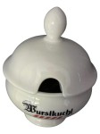 Vorschaubild 1 von Dipschale Porzellan Weiß Streifen 8cm