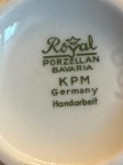 Vorschaubild 5 von Royal KPM Bavaria Espressotassen Set 2tlg Weinlaub Porzellan Metall Halter