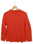 Vorschaubild 1 von Damen Pullover Zopfmuster Orange Gr. 42/XL Strickpullover Casual
