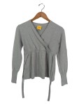 Vorschaubild 1 von Kinder Wickelpullover Gr. 152 Grau Langarm Casual