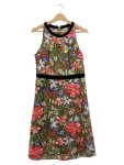 Vorschaubild 1 von Damen Festliches Kleid Gr. 38 M Mehrfarbig Elegant Blumenstickerei