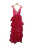 Vorschaubild 1 von Abendkleid Damen Gr. 34 Pink Glamourös Rüschen Maxikleid