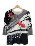 Vorschaubild 1 von Damen Pullover Gr. 40x42 Mehrfarbig Modern Blumenmuster