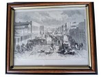 Vorschaubild 1 von Vintage Stadt Druck Holz Glas Schwarz 24x29cm