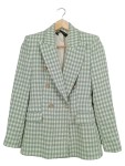 Vorschaubild 1 von Damen Blazer Grün Fischgrätenmuster Business 34;XS