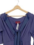Vorschaubild 2 von Wickelkleid Damen Blau Elegant Festlich Midikleid Gr. 38/M