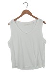 Vorschaubild 1 von Damen Top Shirt Weiß Baumwolle V-Ausschnitt Gr. 42;XL Casual