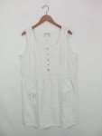 Vorschaubild 2 von Damen Freizeitkleid Gr. 44 Weiß Baumwolle Casual Midikleid