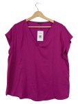 Vorschaubild 1 von Damen Bluse Kurzarm V-Ausschnitt Pink Gr. 42 XL Casual