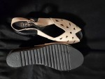Vorschaubild 4 von Damen Sandalen Beige Gr. 40 Komfortabel Lochmuster Fersenriemen