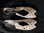 Vorschaubild 9 von Damen Sandalen Beige Gr. 40 Komfortabel Lochmuster Fersenriemen