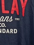 Vorschaubild 4 von Herren T-Shirt Logo Print Blau Gr. 48/M Casual Baumwolle