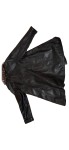 Vorschaubild 2 von Lederjacke Damen Schwarz Fellbesatz Gr. 40 Elegant Langarm