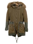 Vorschaubild 1 von Parka Damen Gr. 34/XS Oliv Polyester Polyamid Andere Fasern Uni