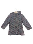 Vorschaubild 1 von Steppjacke Kinder Blau Gr. 110 Polyester Blumenmuster Casual Langarm Alltag