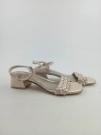 Vorschaubild 3 von Sandalen Damen Gr. 39 Gold Elegant geflochtene Riemen