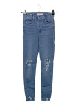 Vorschaubild 1 von Damen Jeans Skinny Fit W26/34 High Waist Ripped Blau Casual