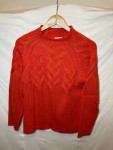 Vorschaubild 2 von Damen Pullover Zopfmuster Orange Gr. 42/XL Strickpullover Casual