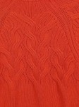 Vorschaubild 4 von Damen Pullover Zopfmuster Orange Gr. 42/XL Strickpullover Casual