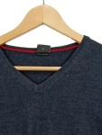 Vorschaubild 3 von Herren Pullover V-Ausschnitt Langarm Blau Casual Einheitsgröße