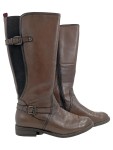 Vorschaubild 1 von Damen Stiefel Leder Braun Gr. 36 Casual Reißverschluss Schnalle