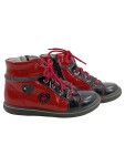Vorschaubild 1 von Stiefel Kinder Gr. 26 Rot Lackleder Schnürung Reißverschluss Charmant