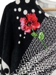 Vorschaubild 3 von Damen Pullover Gr. 40x42 Mehrfarbig Modern Blumenmuster