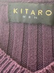 Vorschaubild 5 von Herren Pullover Gr. 42 Lila V-Ausschnitt Rippstrick Streifen