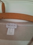 Vorschaubild 2 von Damen Pullover V-Ausschnitt Streifen Beige Gr. 44/XXL