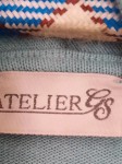 Vorschaubild 4 von Atelier GS Damen Pullover Schalkragen Türkis Gr. 48/4XL Casual