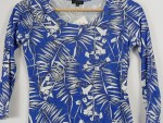 Vorschaubild 3 von Damen Pullover Shirt 34/XS Blau Palmenmuster Casual Modern