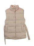 Vorschaubild 1 von Damen Steppweste Beige Gr. 36/S mit Gürtel