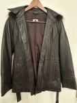 Vorschaubild 3 von Damen Lederjacke Gr. 40/L Braun mit Pelzkragen Elegant