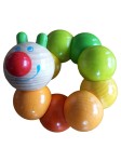 Vorschaubild 1 von Holzraupe Rassel Greifling Baby Spielzeug Farbenfroh Mehrfarbig Holz