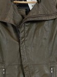 Vorschaubild 3 von Lederjacke Damen Gr. 40/L Oliv Uni Modern Langarm Freizeit Polyester