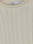 Vorschaubild 3 von Damen Pullunder Strickweste Zopfstrick Beige Gr. S Casual
