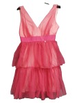 Vorschaubild 2 von Abendkleid Damen Gr. 34 Pink Glamourös Rüschen Maxikleid