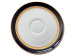 Vorschaubild 1 von Unterteller Porzellan Geometrisch Weiß 14 cm Metallic