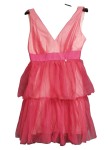 Vorschaubild 4 von Abendkleid Damen Gr. 34 Pink Glamourös Rüschen Maxikleid