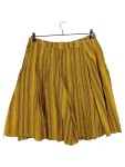 Vorschaubild 1 von Faltenrock Damen Gr. 42/XL Braun Baumwolle Polyester Elasthan Gestreift